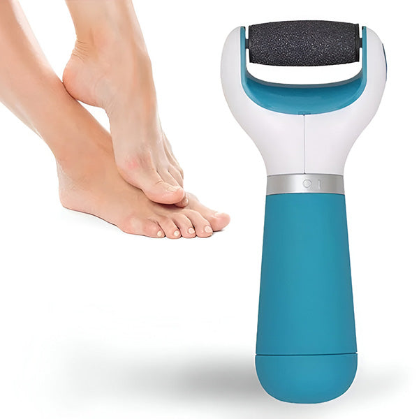 Belro electric callus remover for smooth feet, handheld device with exfoliating roller for soft, healthy skin.