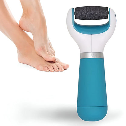 Belro electric callus remover for smooth feet, handheld device with exfoliating roller for soft, healthy skin.