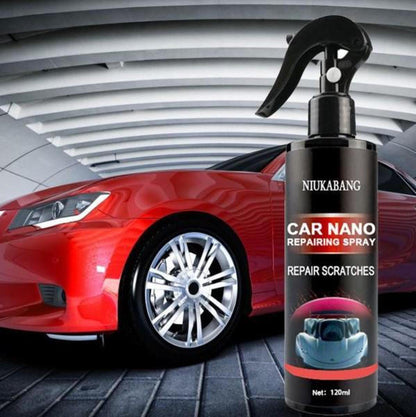 Belro anti-scratch spray for cars, shown in a spray bottle, used for protecting vehicle surfaces from scratches and damage.