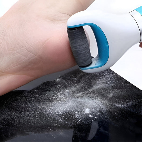 Belro electric callus remover for smooth feet, featuring a rechargeable device with exfoliating roller for foot skin care.