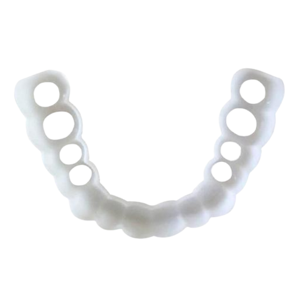 Close-up of Belro dental aligners for a perfect smile, showing clear, comfortable orthodontic aligners on teeth.
