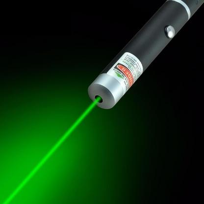 Green military-grade laser pointer from Belro, designed for office and stationery use, with a sleek compact design.