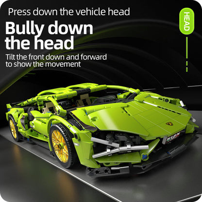 Belro city racing car mechanical speed vehicle for children and adults, detailed view showing sleek automotive design and sturdy build.