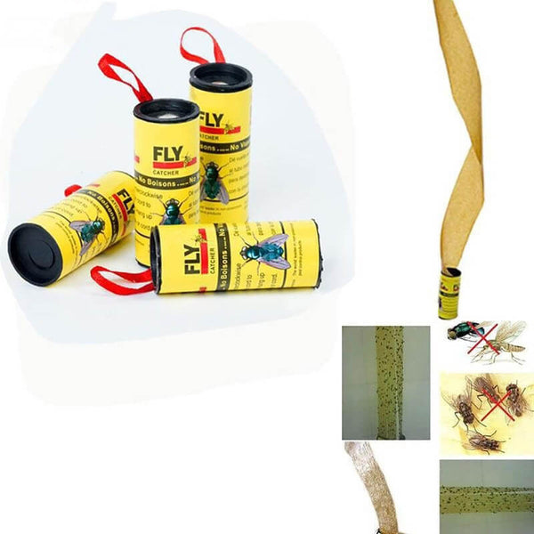 Belro Fly Swatter Roller for outdoor pest control, durable plastic handle and mesh swatting surface for effective fly elimination.
