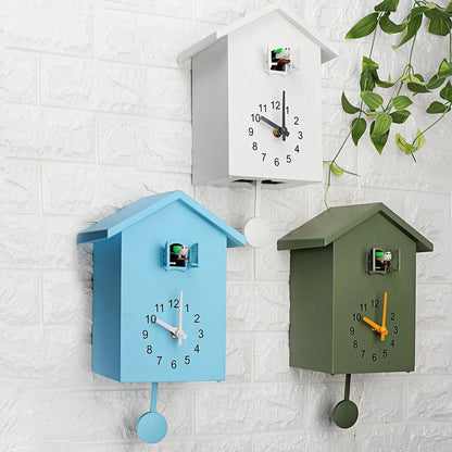 Belro cuckoo clock with traditional wooden design, featuring a small bird figure, suitable for home and garden decor.