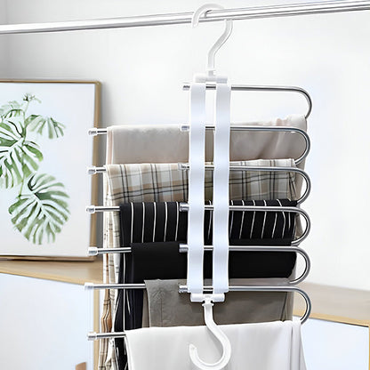 Belro multifunctional pants hangers for home organization, featuring sturdy design for hanging multiple types of clothing.