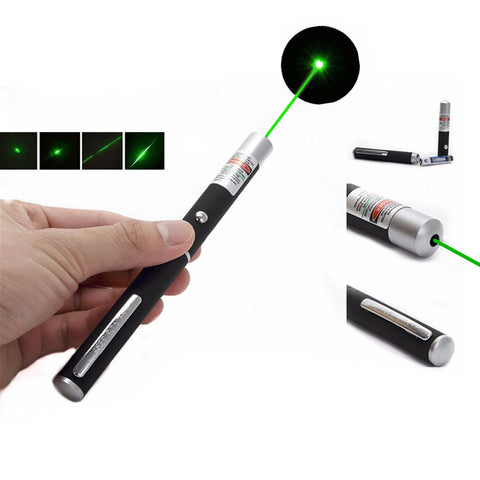 Green military-grade laser pointer by Belro, compact and sturdy for office and stationery use, with a focused laser beam.