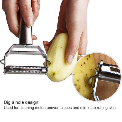 Belro ultra-sharp stainless steel vegetable peeler with ergonomic handle, designed for efficient peeling of fruits and vegetables.