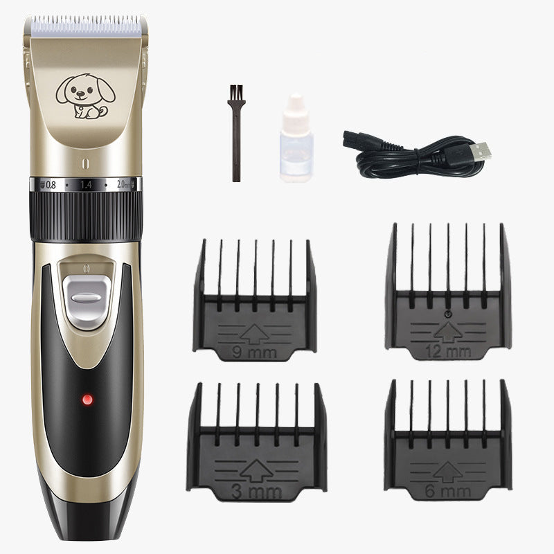 Belro silent fur trimmer set for dogs with hair accessories, featuring quiet, precise grooming tools for pet grooming.