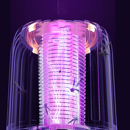 Belro USB ultrasonic mosquito repellent lamp used outdoors for pest control in home and garden.