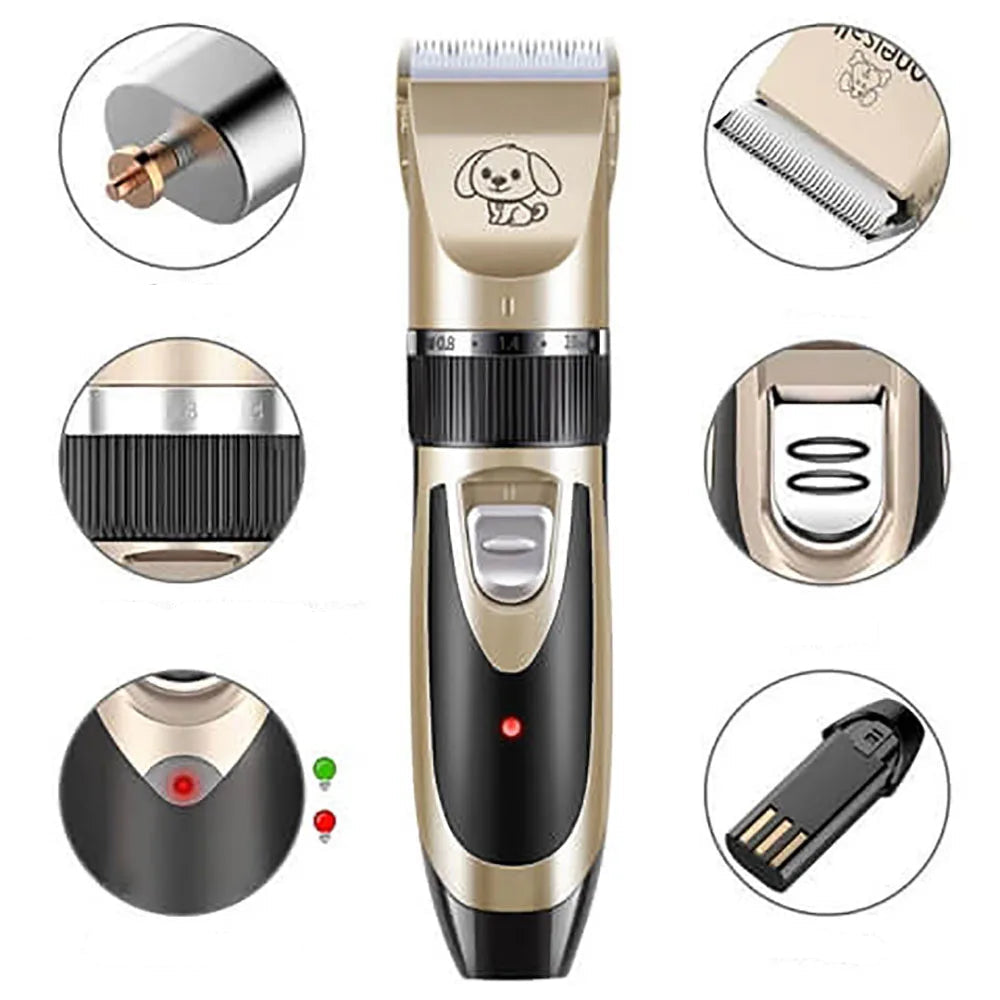 Belro silent fur trimmer set for dogs with adjustable blades and ergonomic design, ideal for gentle grooming and trimming.