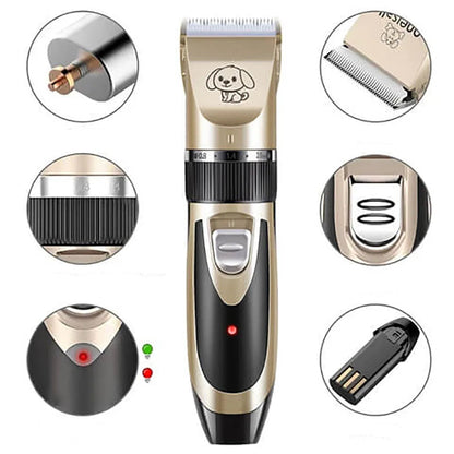 Belro silent fur trimmer set for dogs with adjustable blades and ergonomic design, ideal for gentle grooming and trimming.