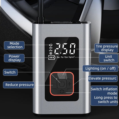 Belro Smart Portable Electric Tire Inflator with digital display, compact design, and power cord for easy home tire inflation.