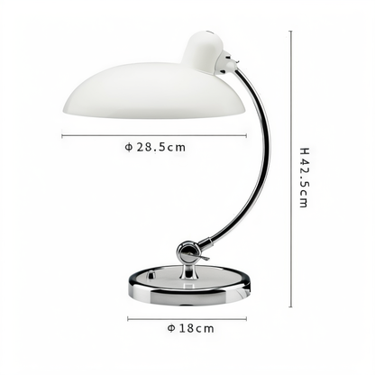 Vintage iron dome desk lamp by Belro with adjustable arm, perfect for modern or vintage-inspired electronics and lighting setups.