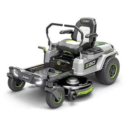 Casavibeo 42-inch Power+ Z6 Zero Turn Lawn Mower with four 10.0 Ah batteries and 1600W charger, shown outdoors on grass
