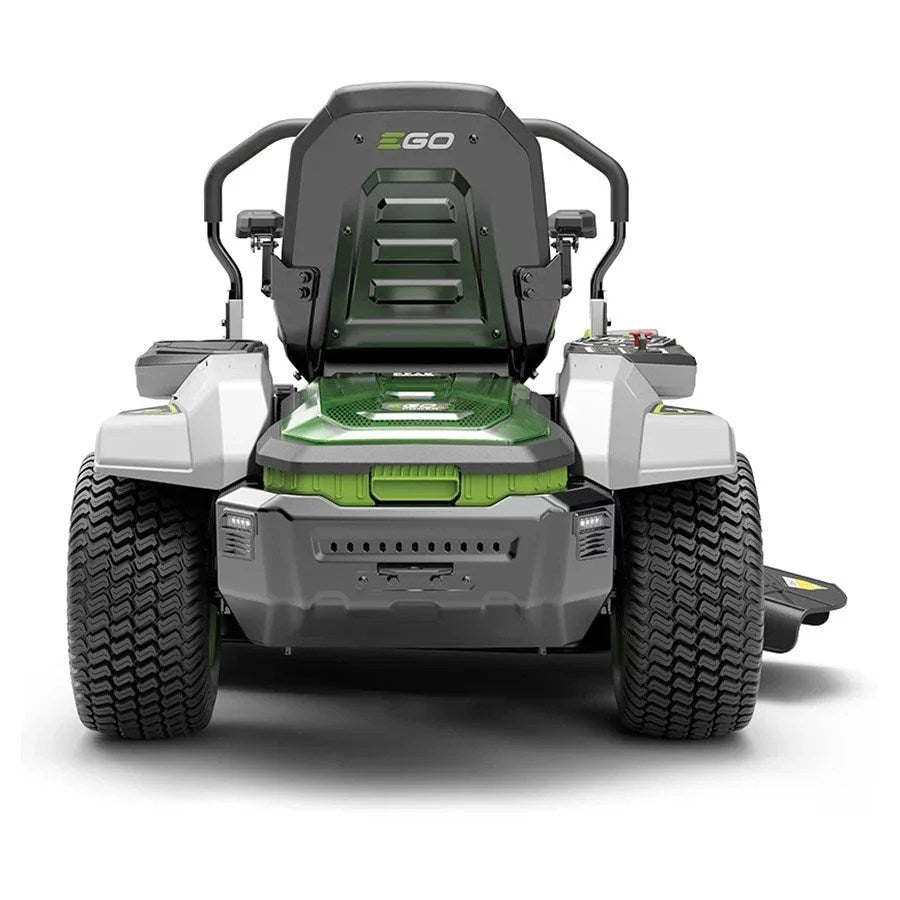 Casavibeo 42-inch Power+ Z6 Zero Turn Lawn Mower with four 10.0 Ah batteries and 1600W charger, shown outdoors on a lawn