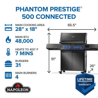 Casavibeo Phantom Prestige® 500 Connected RSIB kitchen sink with integrated drainboard, stainless steel finish, and modern design.