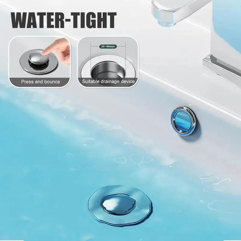 Mivoza stainless steel drain filter hair catcher for bathroom sinks, easy to clean and prevents hair clogs in sink drain.