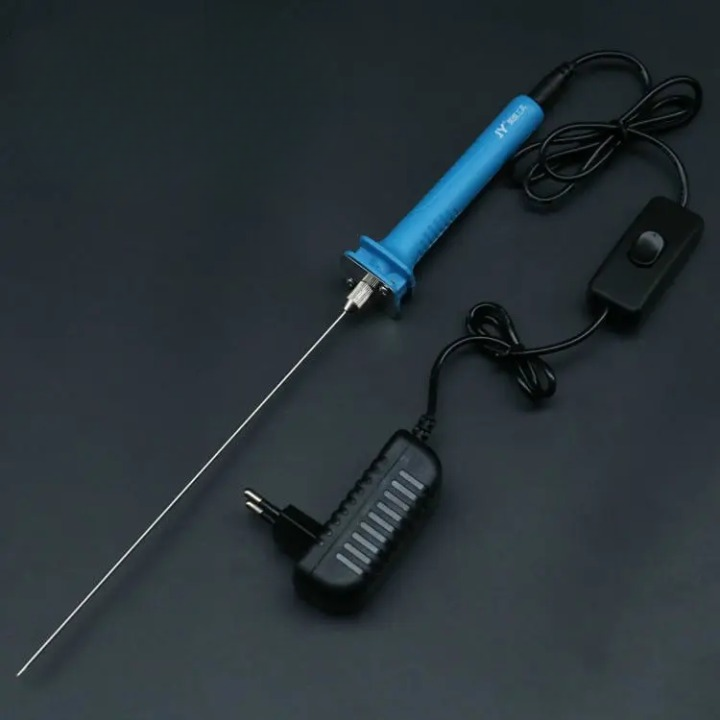 Electric foam cutter by Mivoza with a hot wire for precise, effortless, and safe foam cutting in arts and crafts projects.