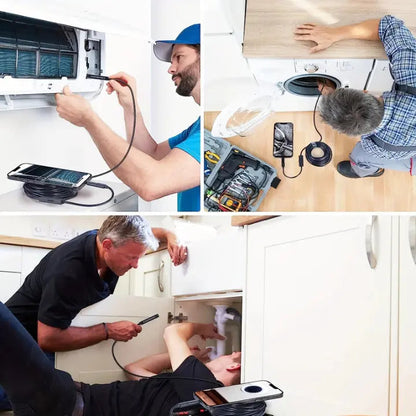 Mivoza HD endoscope camera for pipe and wall inspection, plug and play inspection tool with flexible flexible camera probe.