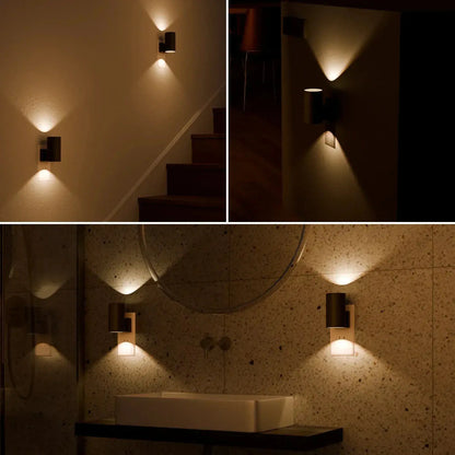 Mivoza LED plug-in night light with dusk sensor, warm glow, energy-efficient design, suitable for home decor and nighttime lighting.