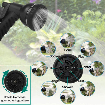 Belro 100FT expandable garden water hose, flexible and durable outdoor garden hose pipe for watering and gardening tasks.