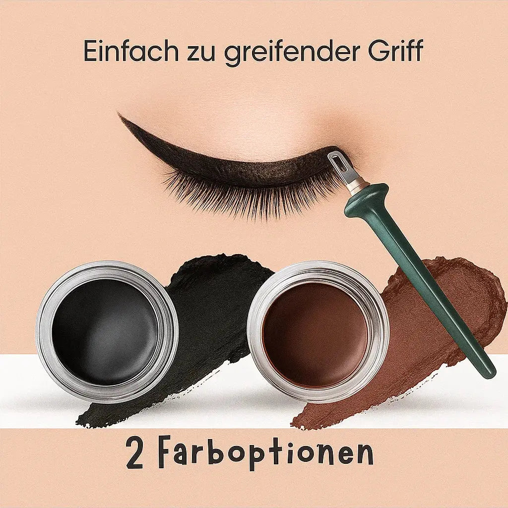 Mivoza waterproof gel eyeliner set with ergonomic applicator and smudge-free gel eyeliner for precise eye makeup application.