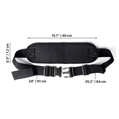 Belro wheelchair seat belt designed for men's clothing, shown in the image with adjustable straps and secure fastening.
