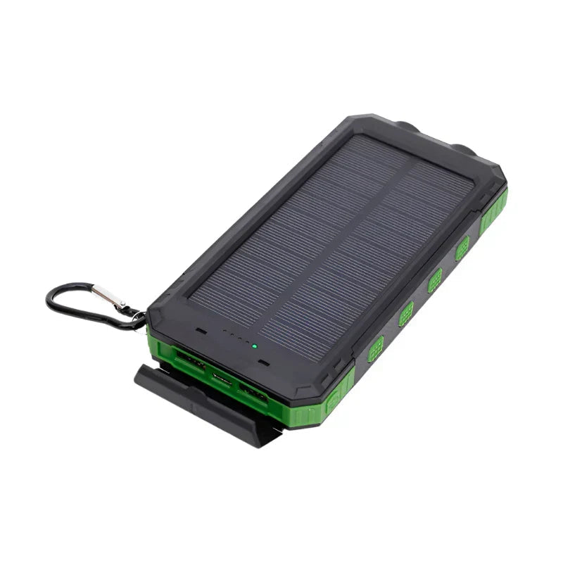 Belro solar charger and power bank with solar panels, portable electronic device for charging on the go.