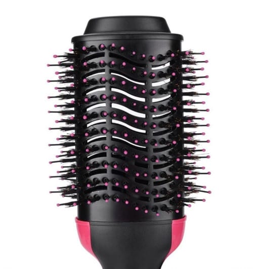 Belro blow-drying volumizer brush for hair styling, featuring a sleek design and ergonomic handle for easy use during blow-drying.