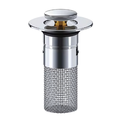 Belro retractable sink stopper tool used to prevent odors, featuring a compact design for easy installation and reliable sealing.