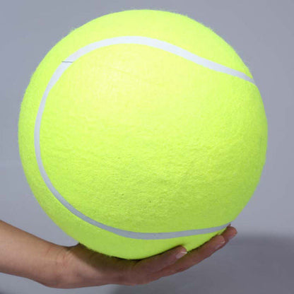 Large Belro dog tennis ball, 24 cm diameter, durable outdoor tennis ball for dogs, suitable for fetch and play.