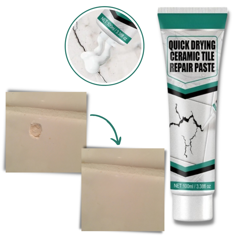Belro ceramic repair paste kit with tools, featuring a tube of ceramic patching compound and application tools for surface repairs