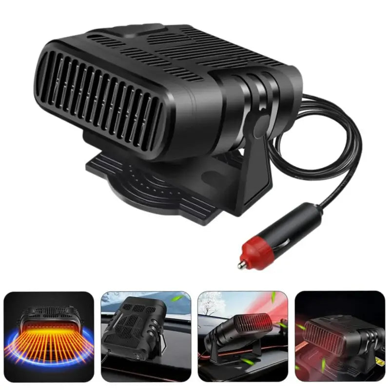 Belro portable 12V car heater and cooling device for outdoor use, compact and versatile for home and garden cooling or heating.