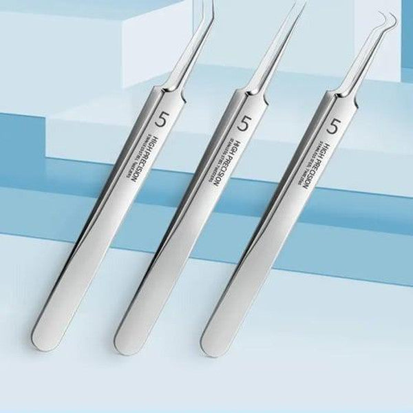 Belro Blackhead Pliers from the anti blackhead skincare kit, stainless steel tool for blackhead removal and skin cleansing.