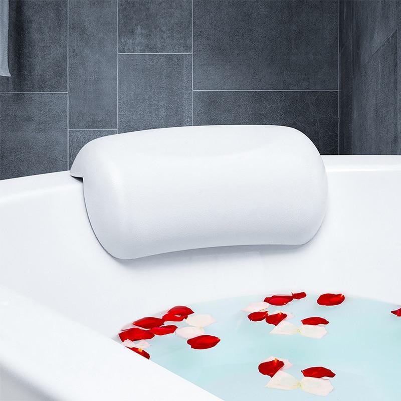 Belro ergonomic neck and head support pillow for relaxing at home, designed for comfort and spa-like relaxation.