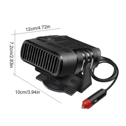 Belro portable 12V car heater and cooling device for outdoor use, compact and easy to operate.
