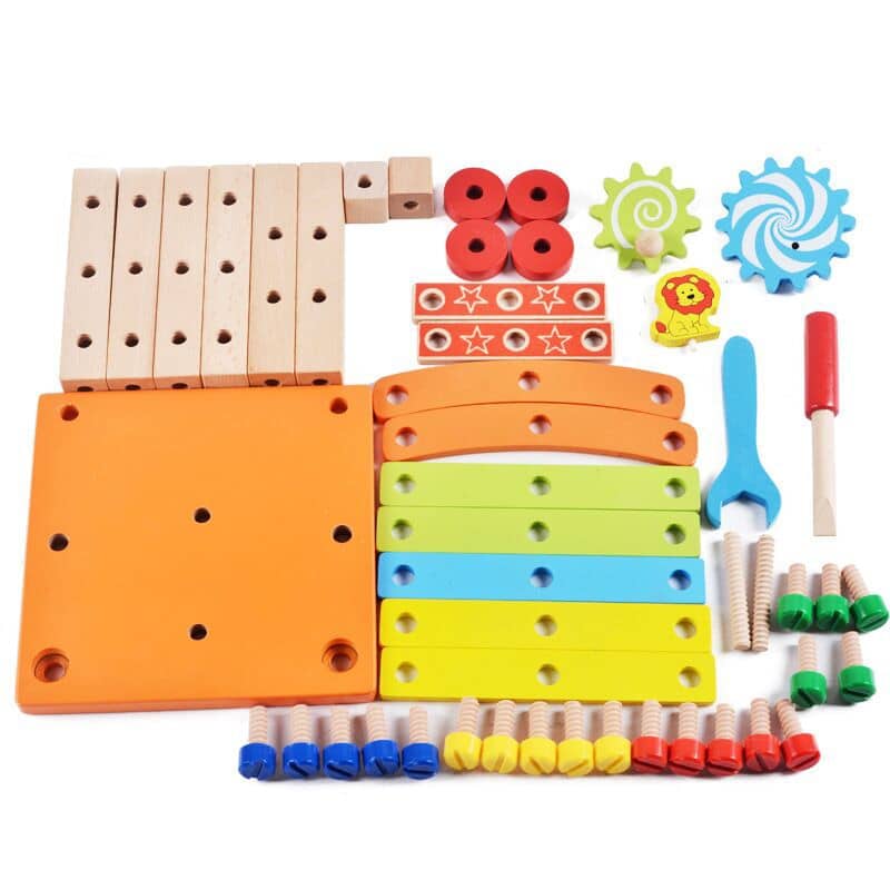 Belro Montessori wooden educational toy for preschool children, featuring colorful pet-themed cat shapes and engaging learning design.