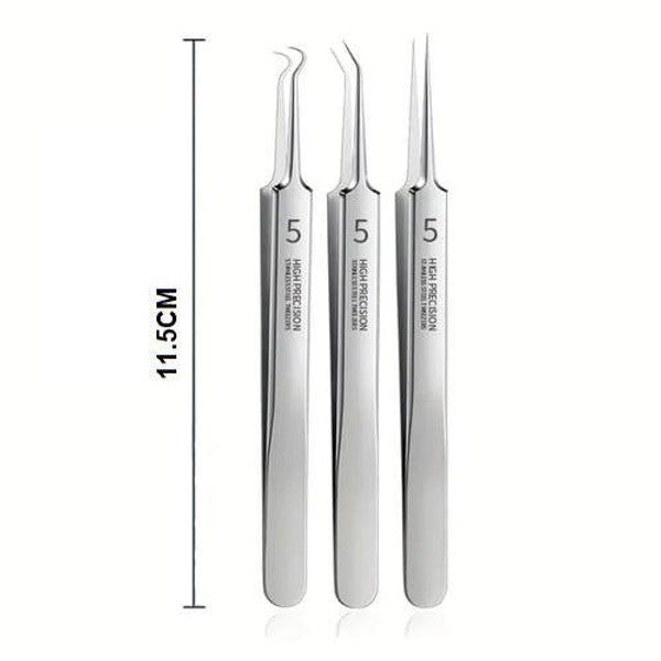 Blackhead Pliers from Belro Anti Blackhead Kit, stainless steel skin care tool for safely removing blackheads and blemishes.
