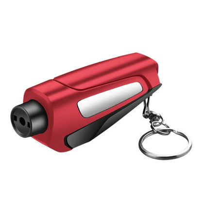 Belro compact safety hammer with bright orange handle and metal head, designed for emergency escape and break-in situations.