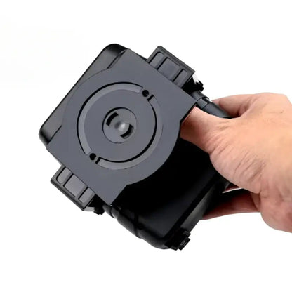 Belro portable 12V car heater and cooling device for outdoor use, compact design with control panel and vents visible.