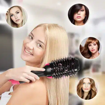 Belro blow-drying volumizer brush for hair styling, with a rounded brush design for adding volume during blow-drying.