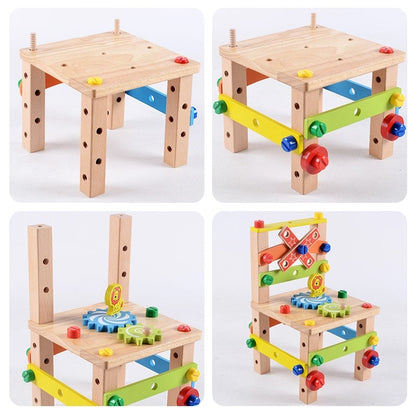 Wooden Montessori pet toy for preschool children, designed for cats, by Belro, featuring colorful educational and interactive wooden elements.