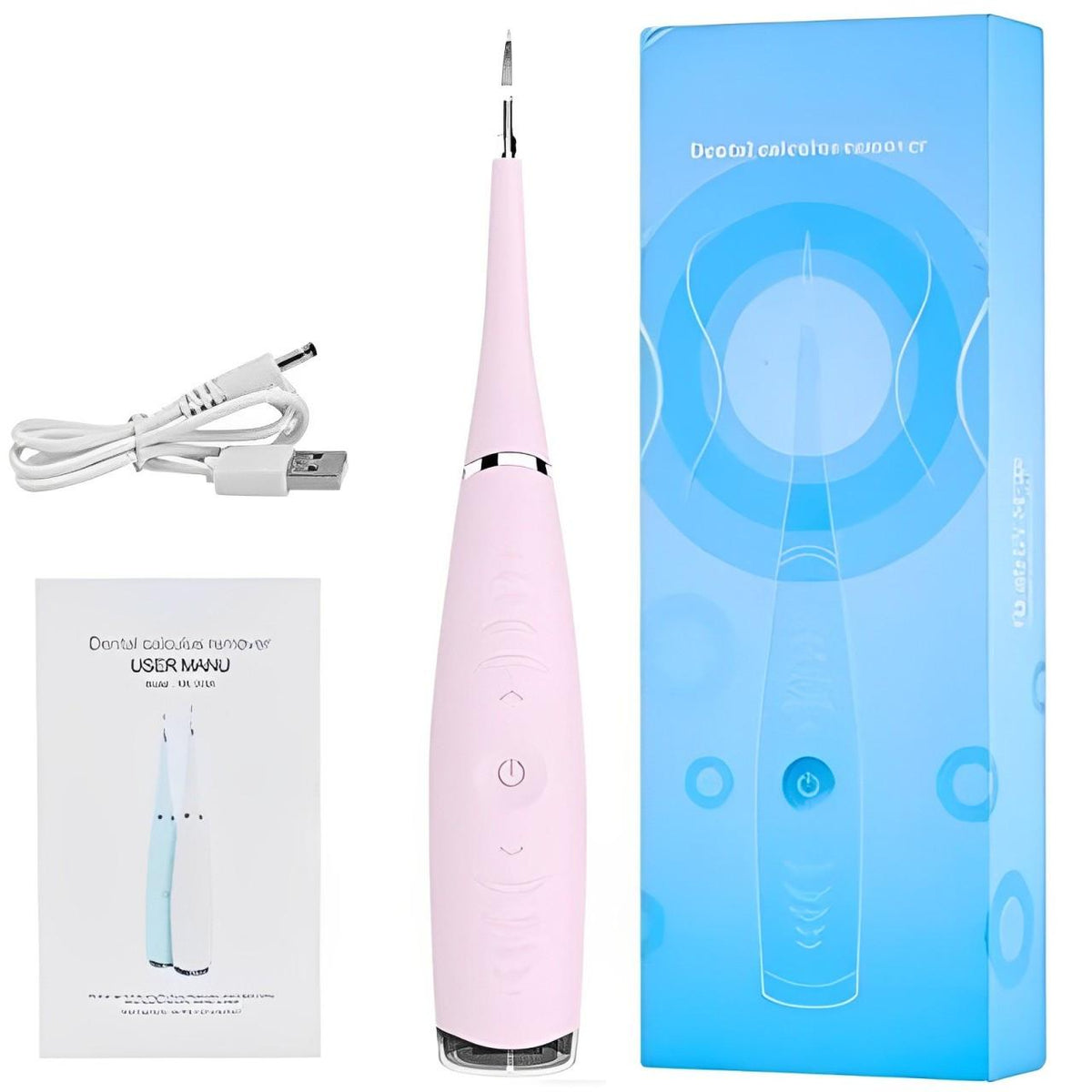 Belro professional dental scaler used for dental cleaning, showing sleek electronic device with scaler tip and control buttons.