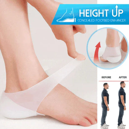 Belro invisible footbed with 2-inch insoles pads for height enhancement, designed for comfort and discreet support.