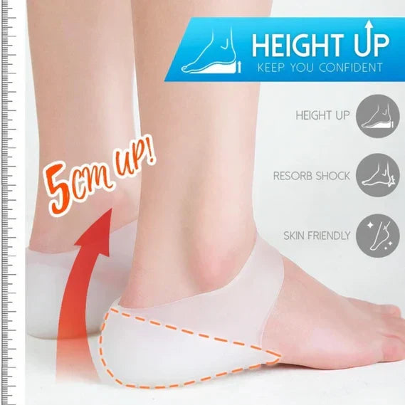 Belro invisible footbed with 2-inch height-increase insoles, designed for comfort and discreet elevation enhancement.