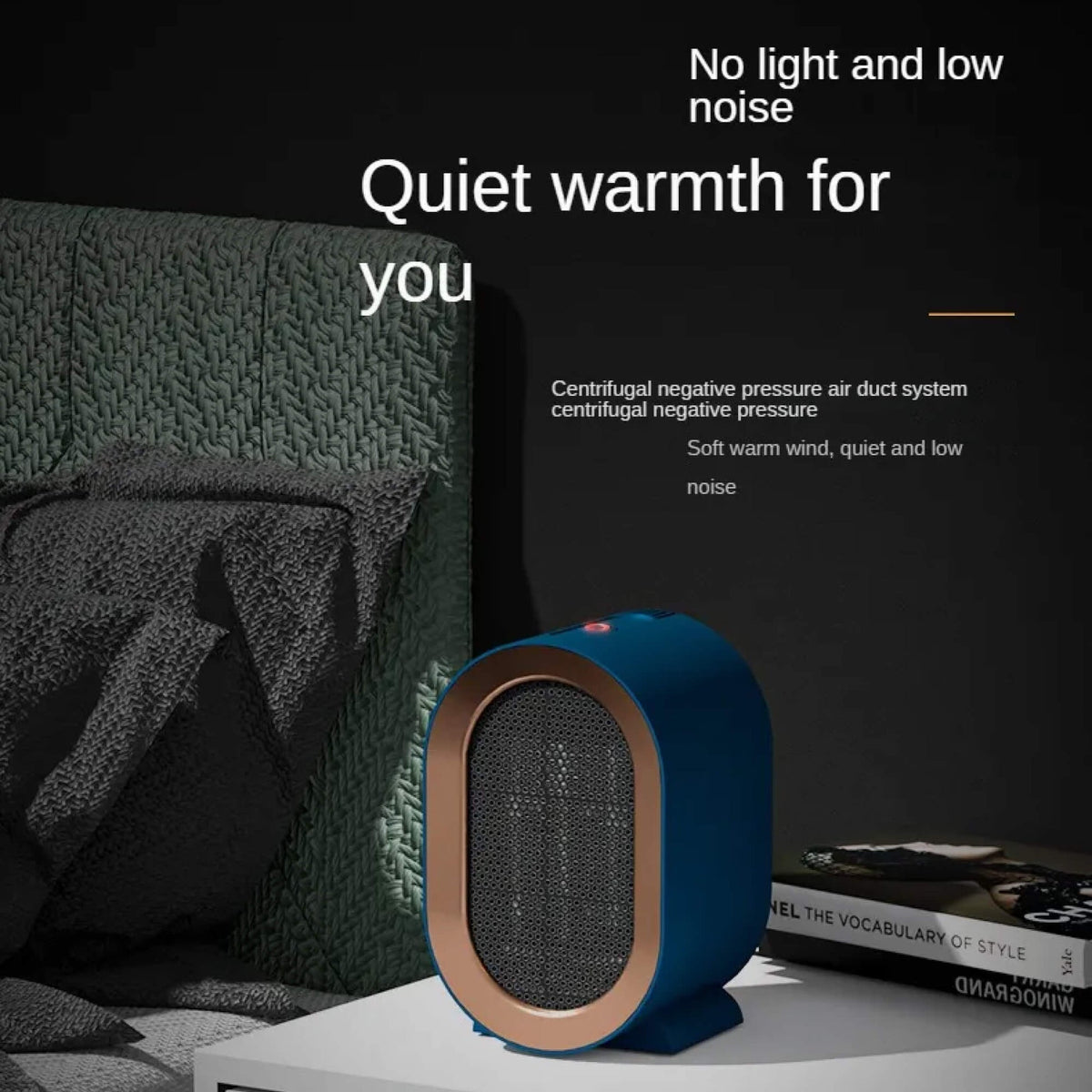 Belro small energy-efficient portable electric space heater with low power consumption for home heating.