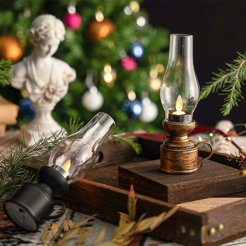 Belro LED vintage kerosene lamp with electronic swinging candle, decorative home candle for cozy ambiance and garden decor.