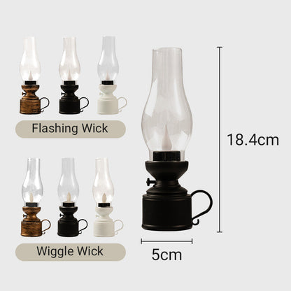 Belro LED vintage kerosene lamp with electronic swinging candle, decorative home and garden candle decor.