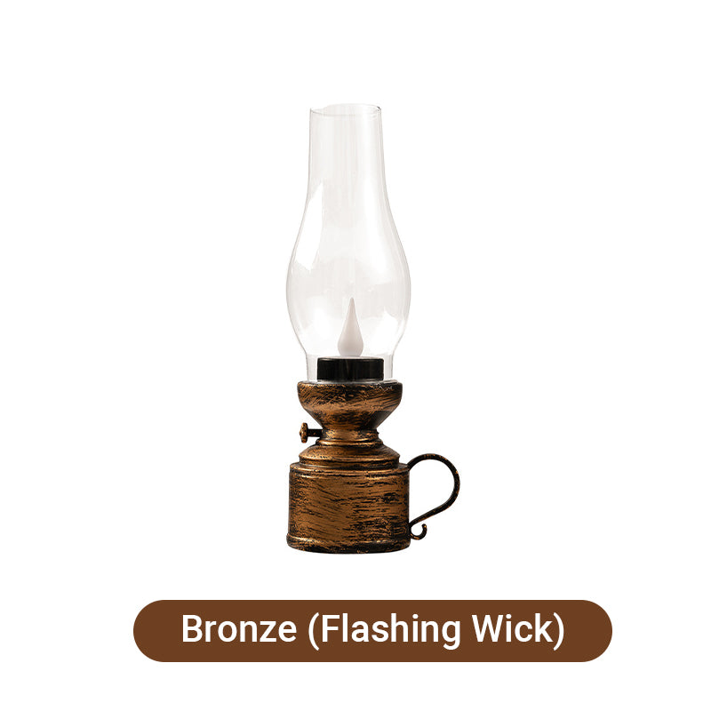 Belro LED vintage kerosene lamp with electronic swinging candle, decorative home and garden candle accent with retro style.